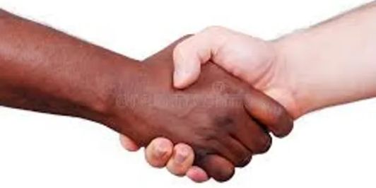 Two hands clasped in support
